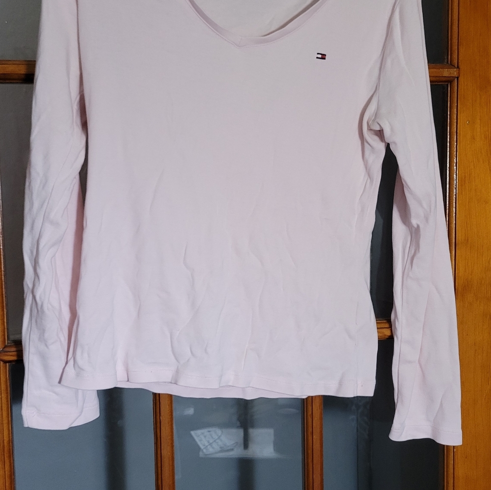 Blush pink tommy hilfiger shirt